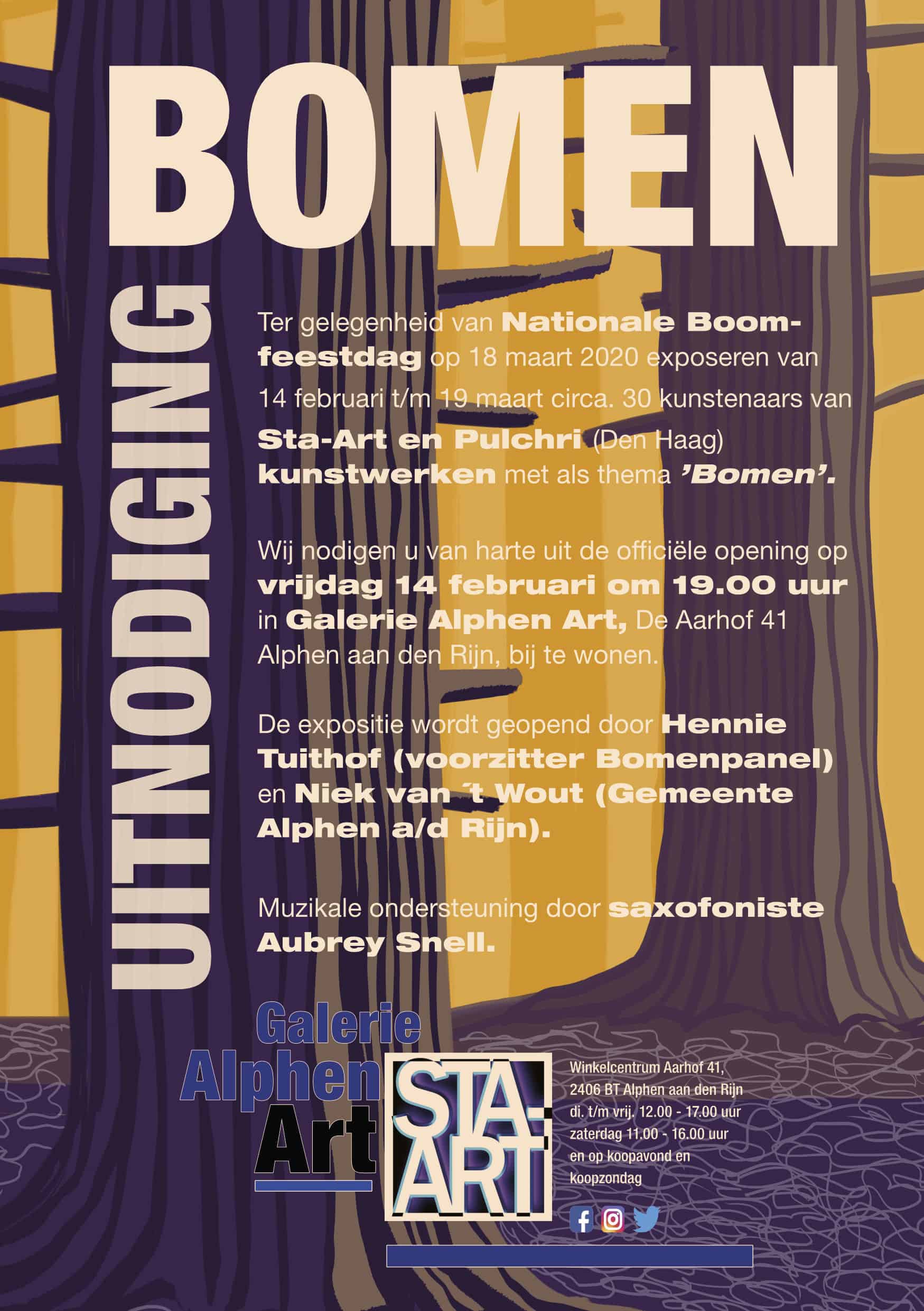 Expositie met bomen als thema